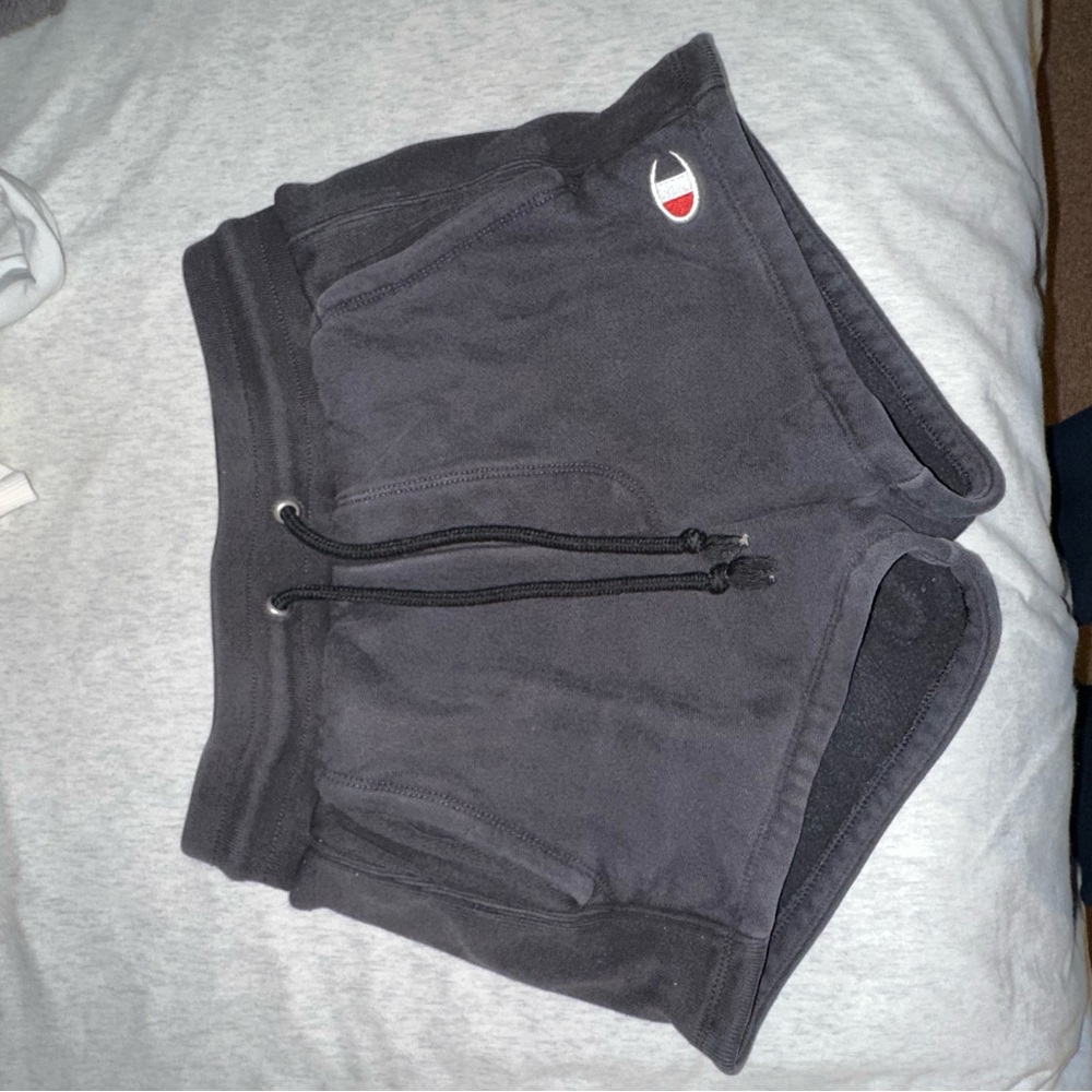 black champion sweat shorts